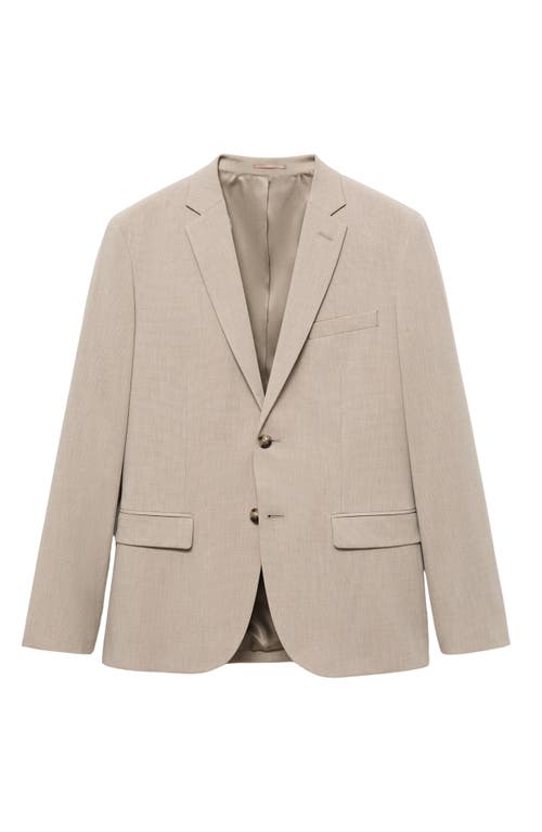 Mango Slim Fit Suit Jacket In Neutral