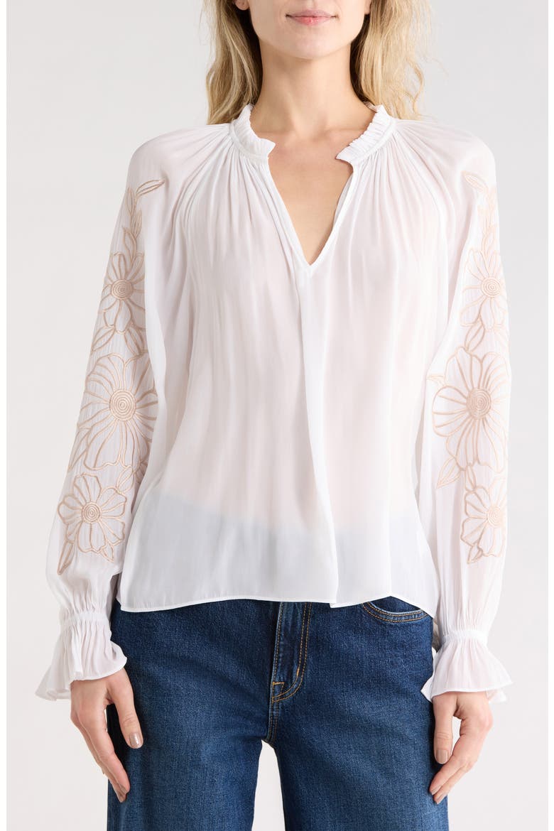 Sakura Woven Top, Main, color, IVORY