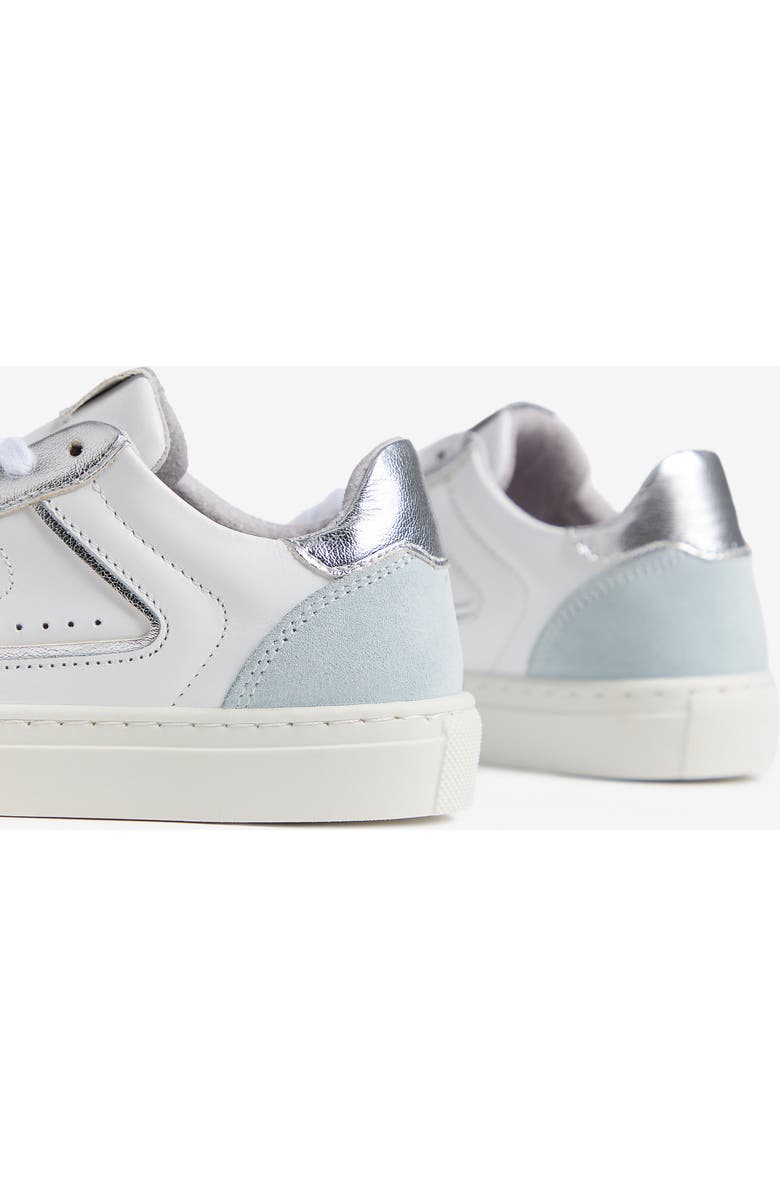 NeroGiardini Kids' Retro Low Top Sneaker, Alternate, color, White/ Baby Blue