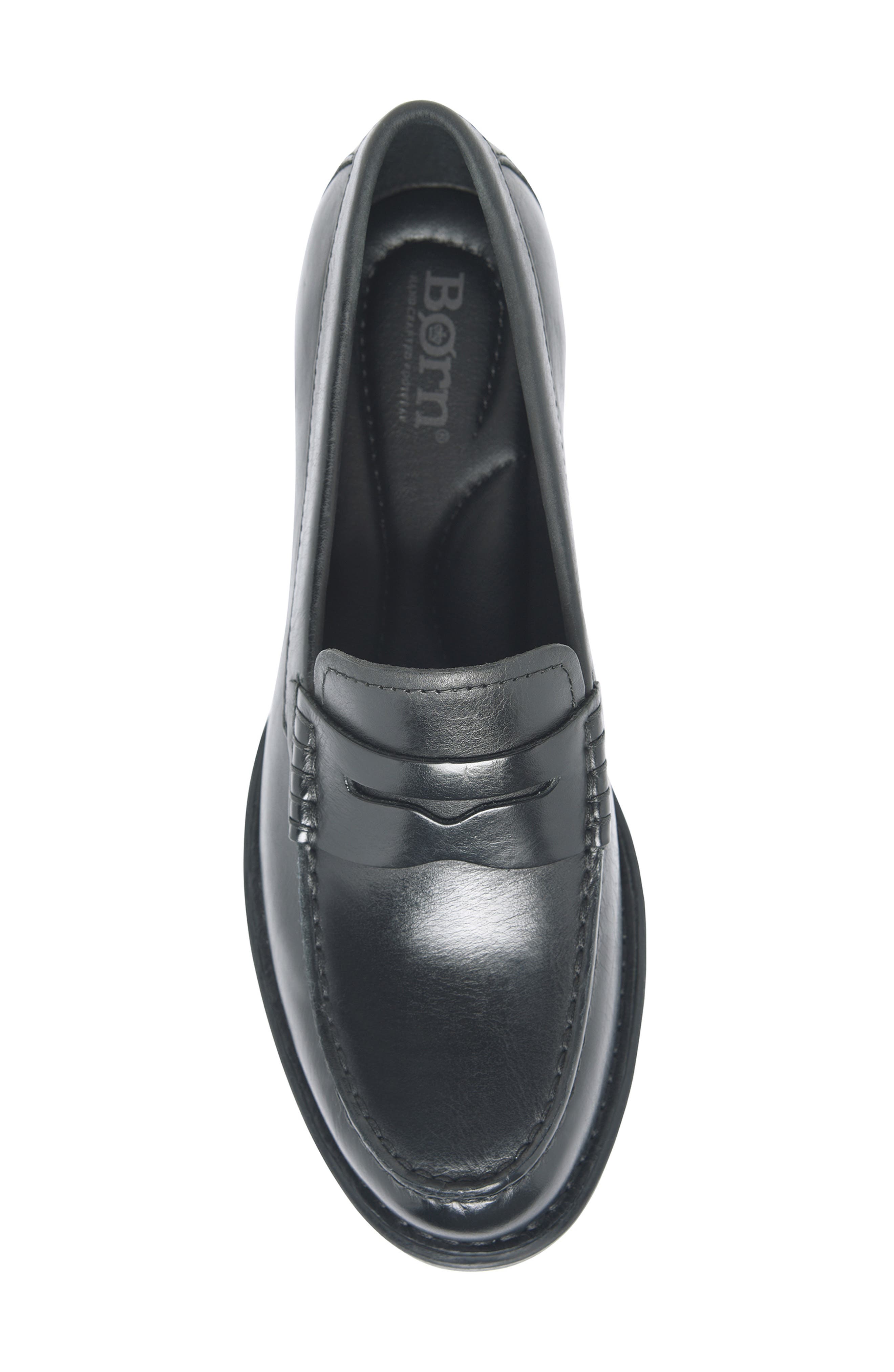 Børn Macie Penny Loafer, Alternate, color, Black Leather