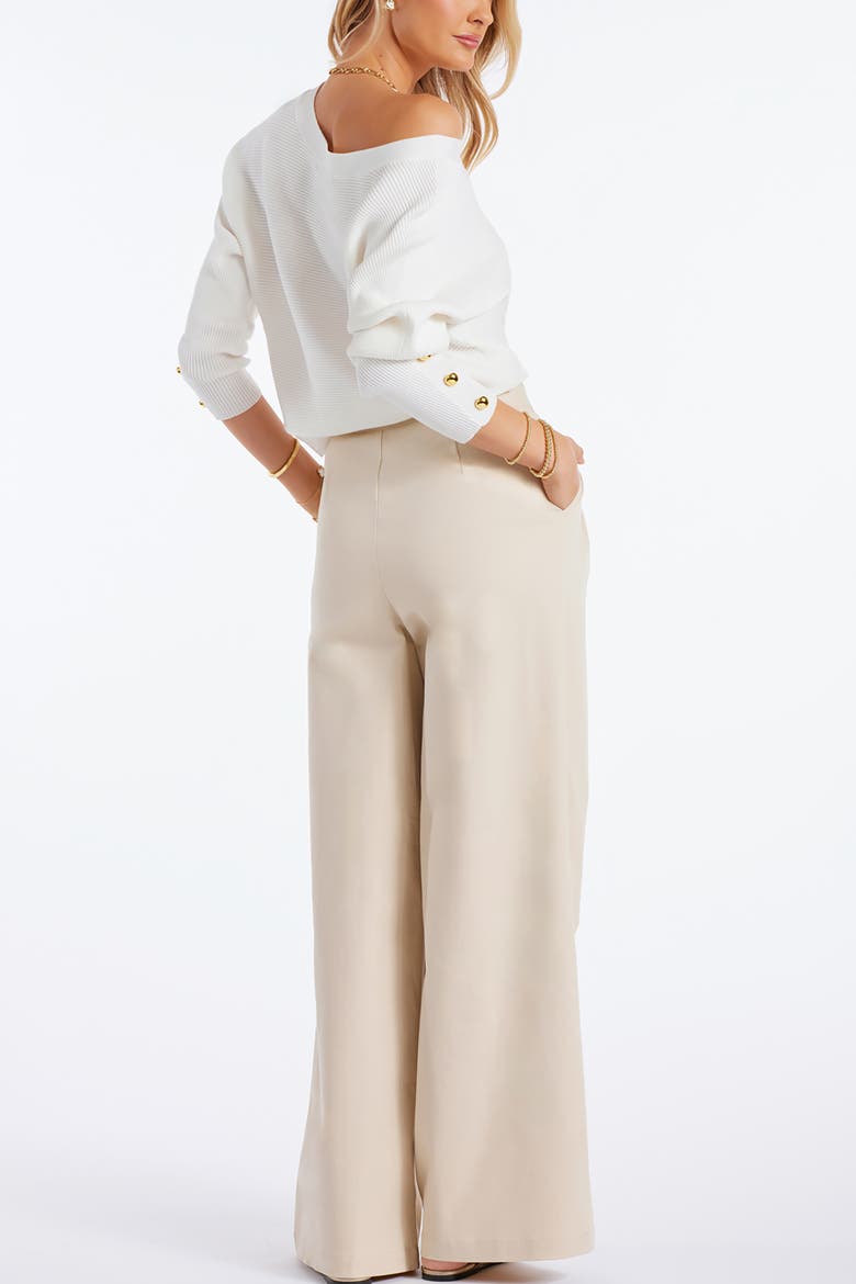 Alessandro Wide Leg Pant, Alternate, color, Sand