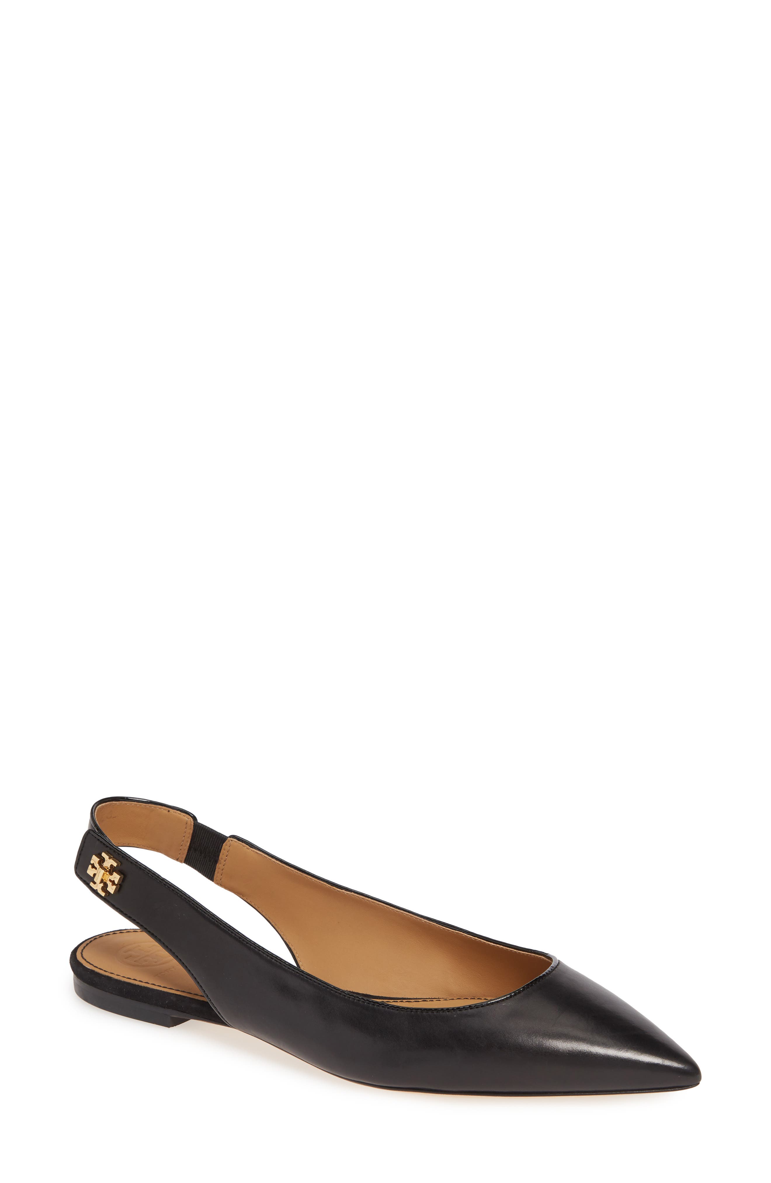 Tory Burch Kira Slingback Pointy Toe Flat, Main, color, 
