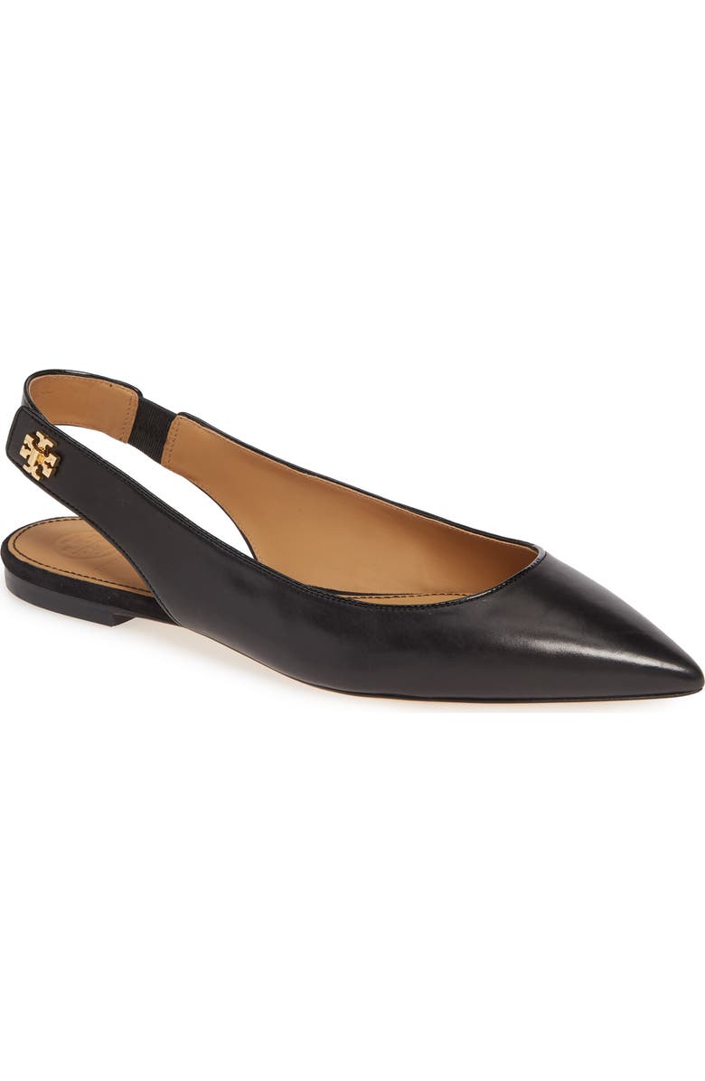 Tory Burch Kira Slingback Pointy Toe Flat, Main, color,