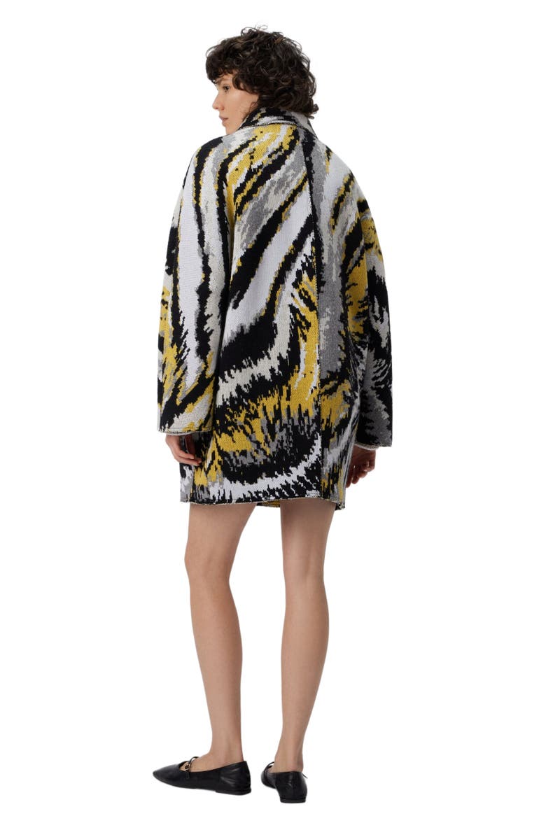 Missoni Double-breasted Caban With Tiger Pattern, Alternate, color, Multicoloured