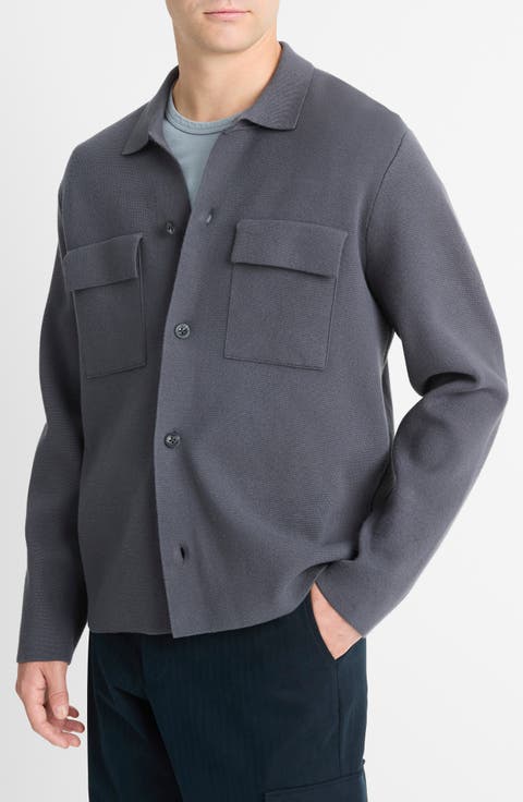 Milano Stitch Button-Up Shirt Jacket