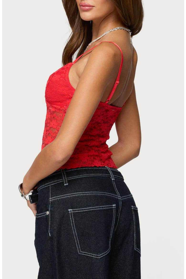 Eira Lace Camisole, Alternate, color, RED