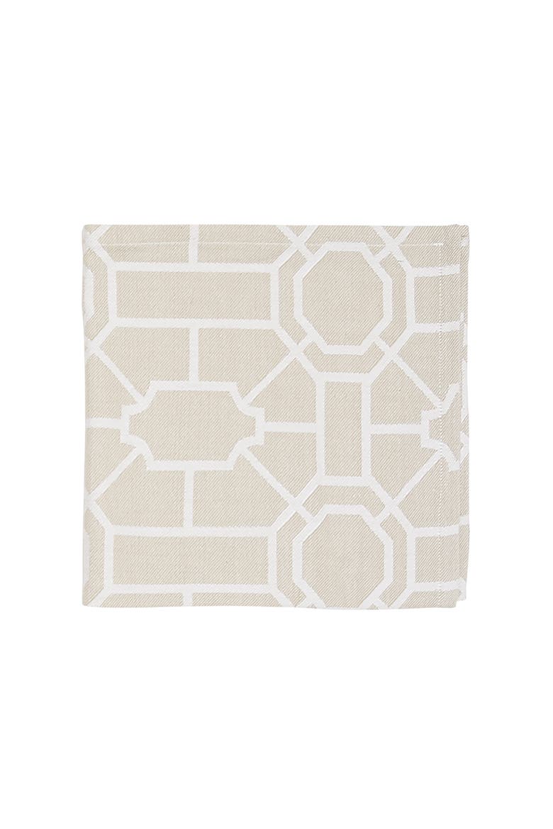 Colonial Williamsburg Trellis Sandstone Napkin, Main, color, Beige