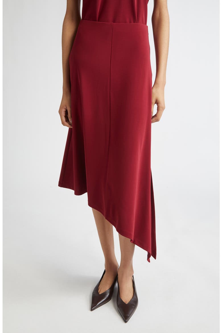 Mire Asymmetric Slit Skirt, Main, color, BEETROOT