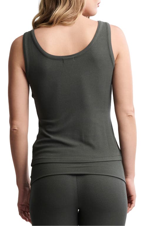 Barefoot Dreams Ultra Soft Rib Button-up Tank In Gray
