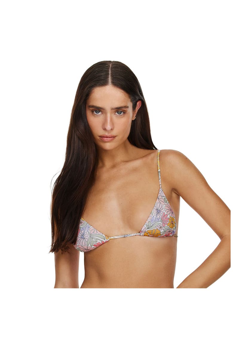 Soft Bloom Triangle Bikini Top, Main, color, Multi