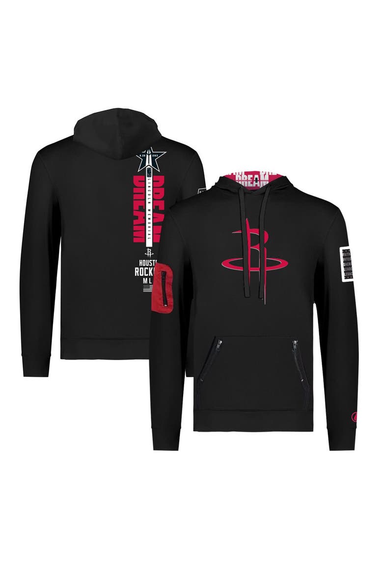 Unisex FISLL x Black History Collection  Black Houston Rockets Pullover Hoodie, Main, color, Black