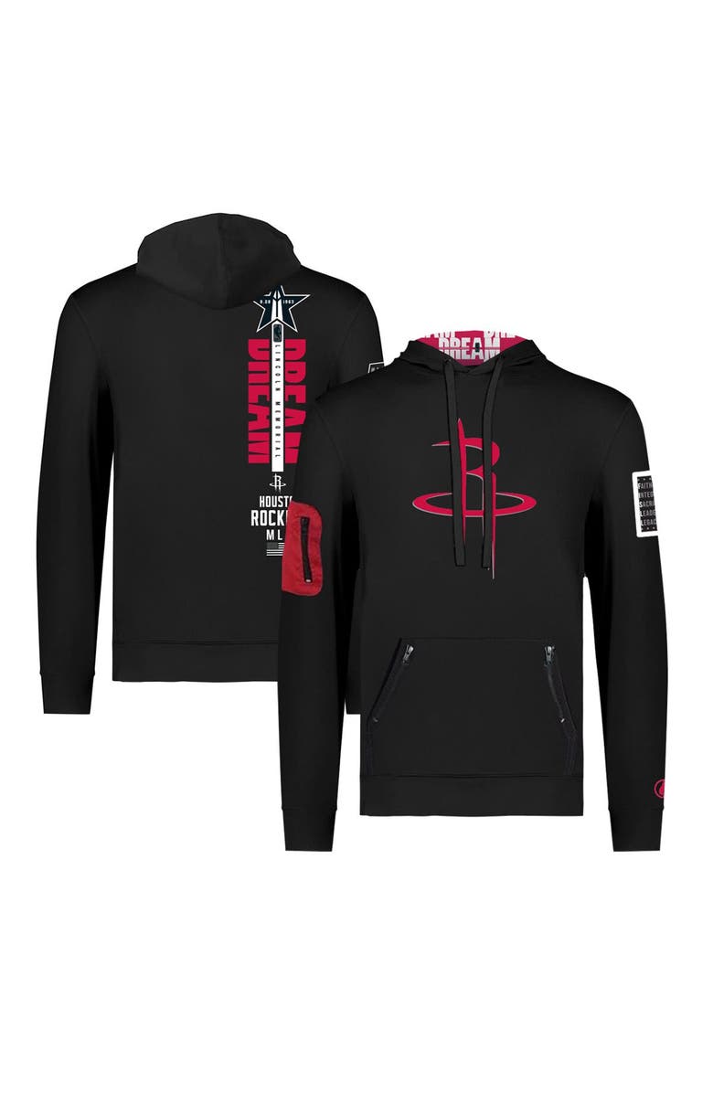 FISLL Unisex FISLL x Black History Collection  Black Houston Rockets Pullover Hoodie, Main, color, Black