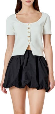 Endless Rose Short Sleeve Crop Cardigan