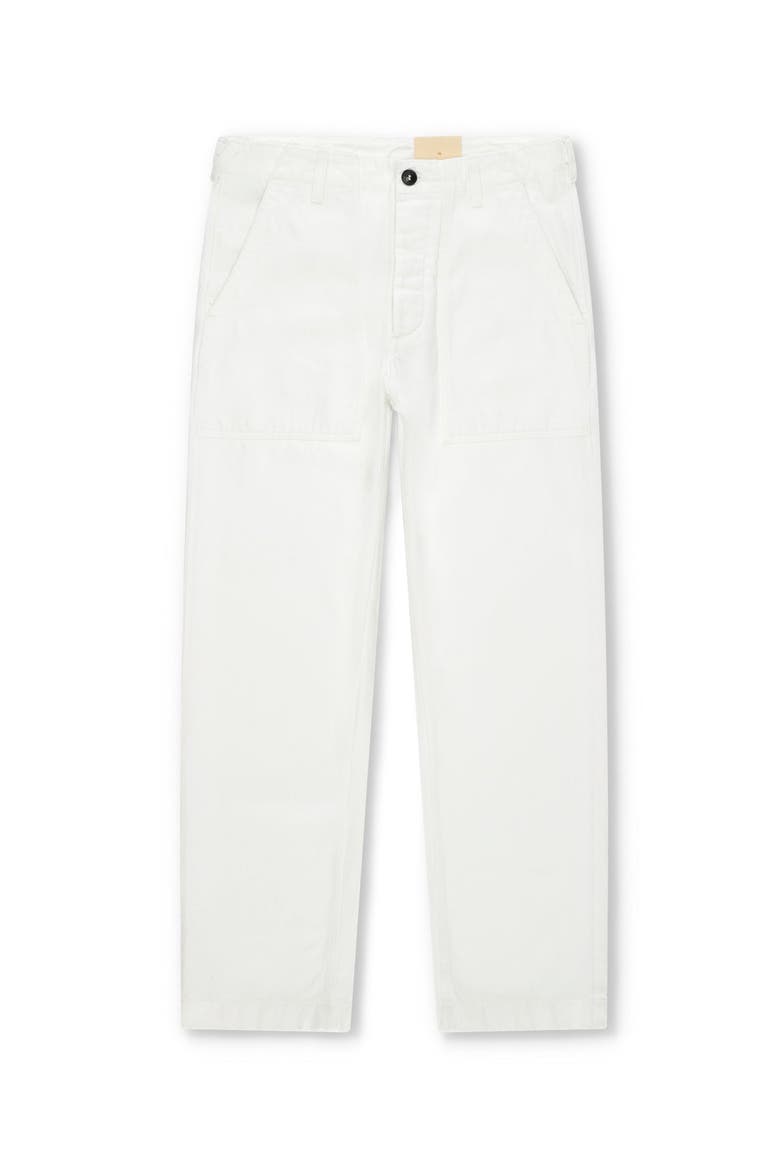 Japan Denim Fatigue Pants, Main, color, White