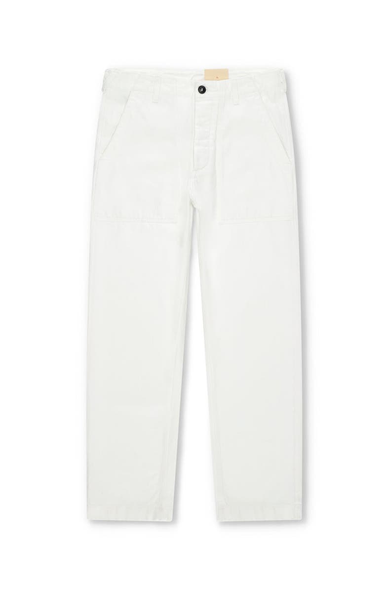 Fortela Japan Denim Fatigue Pants, Main, color, White