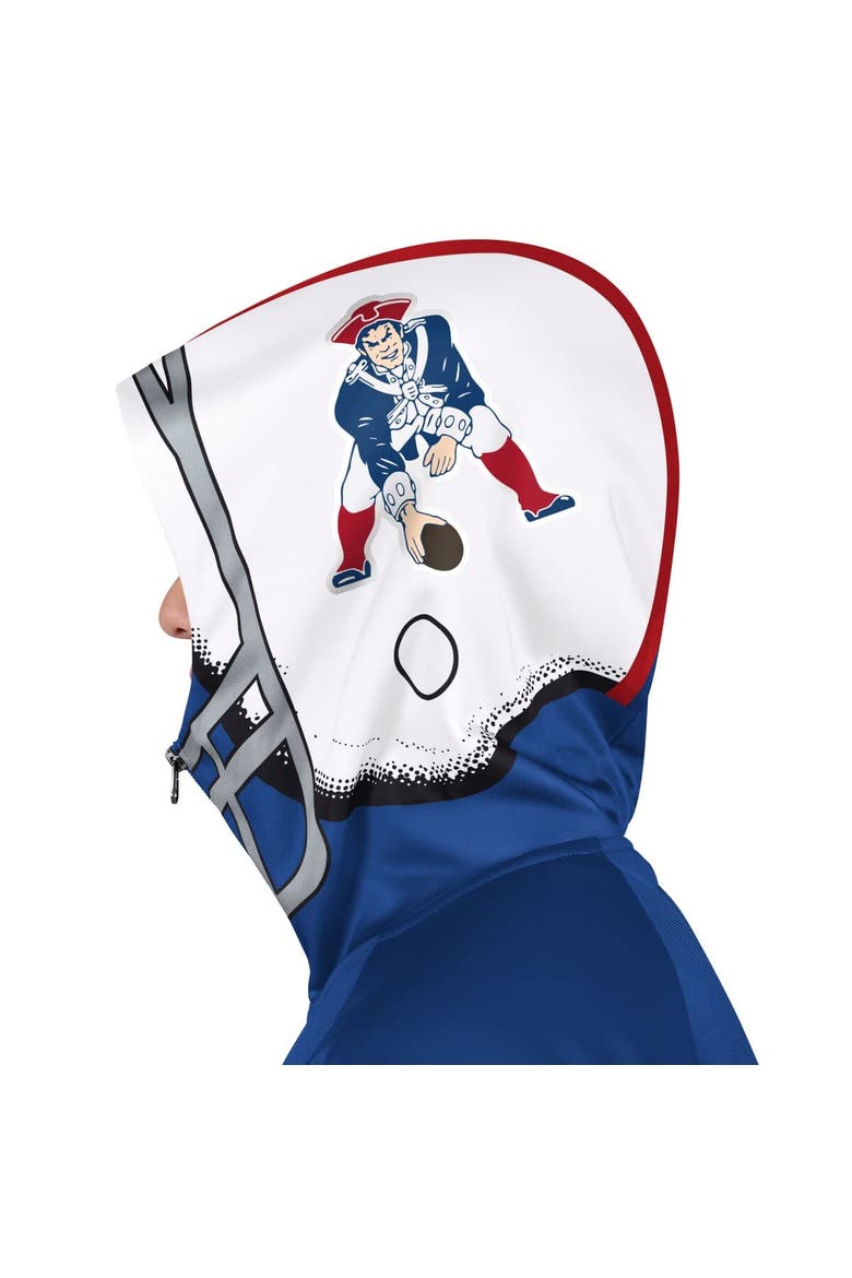 Men's Pro Player Royal/Red New England Patriots Retro Helmet Full-Zip Hooded Track Jacket, Alternate, color, Royal