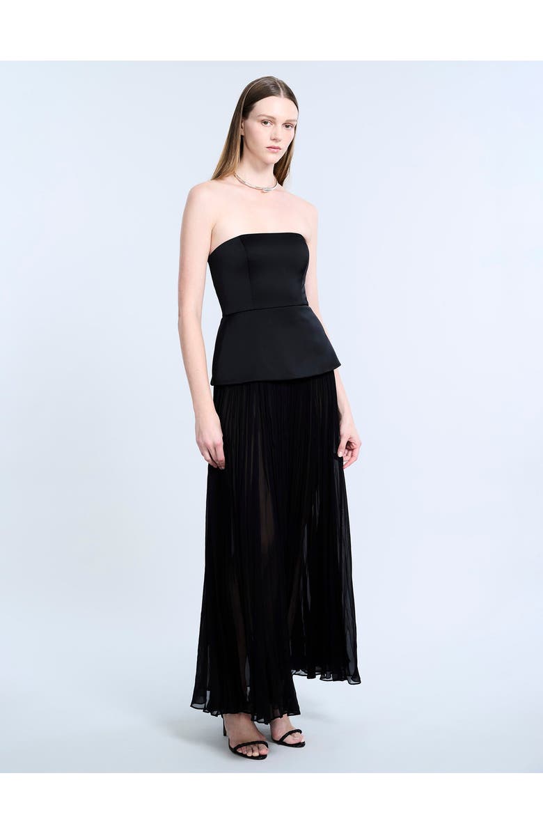 BCBGMAXAZRIA Strapless Peplum Gown, Alternate, color, 