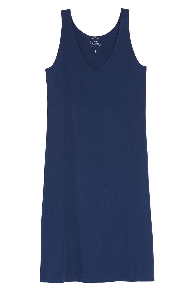 Rib Knit Nightgown, Alternate, color, NAVY