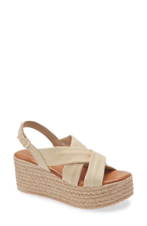 Bennie Slingback Espadrille Platform Wedge Sandal (Women)