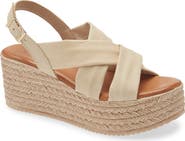 Cordani Bennie Slingback Espadrille Platform Wedge Sandal