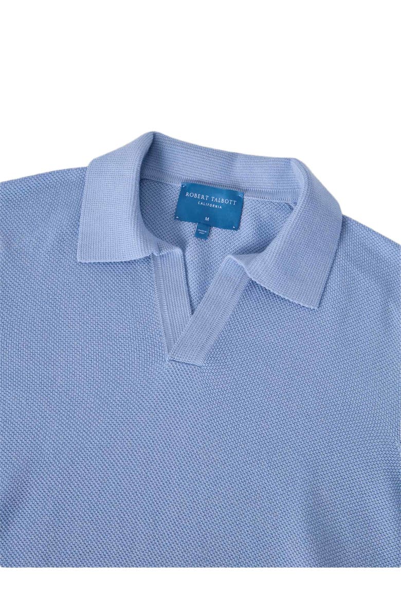 Randall Cotton Cashmere Johnny Collar Sweater, Alternate, color, Indigo Blue
