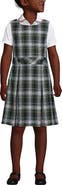 Lands' End Girls Plus Top of Knee Plaid Jumper