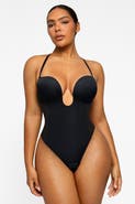 Shapellx Strapless U-Plunge Thong Shapewear Bodysuit