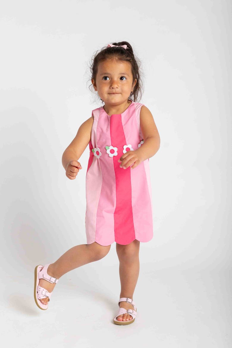 Poplin Panel Dress, Alternate, color, Pink