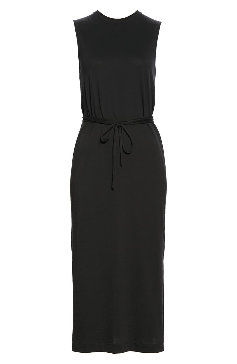 Vince Tie Waist T-Shirt Midi Dress, Alternate, color, 