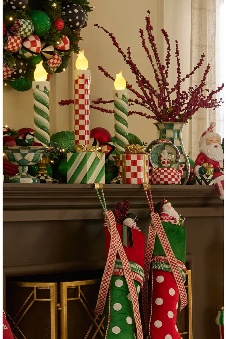 Check It Out Set of 2 Gift Stocking Box Holders, Alternate, color, GOLD