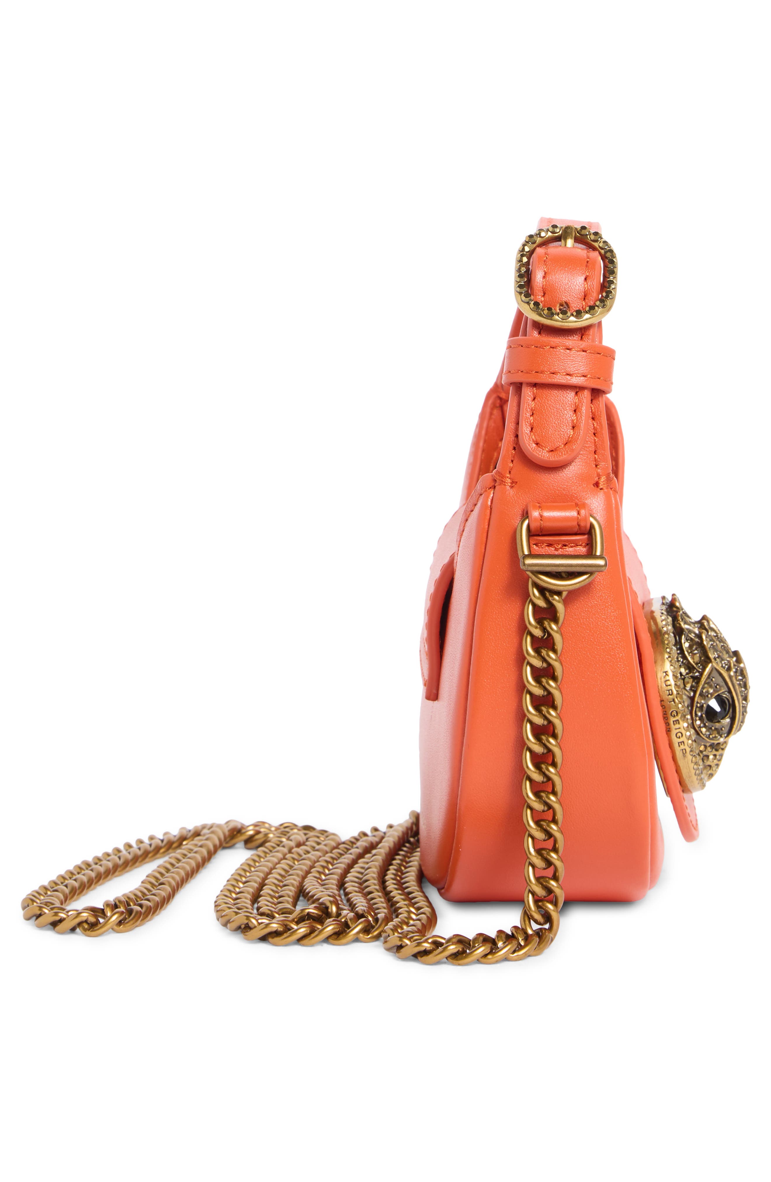 Kurt Geiger London Mini Chelsea Hobo Bag, Alternate, color, Orange
