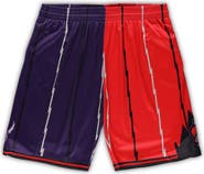 Mitchell & Ness Men's Mitchell & Ness Purple/Red Toronto Raptors Big & Tall Hardwood Classics Split Swingman Shorts