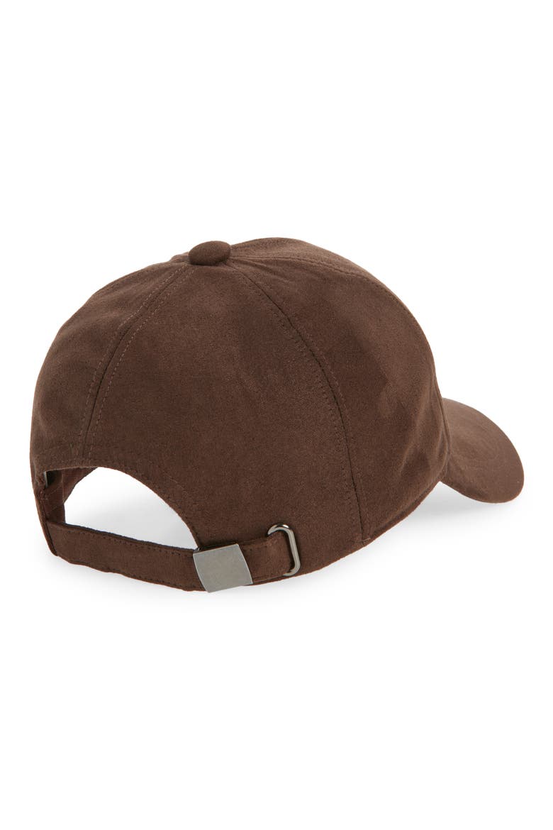 Faux Suede Baseball, Alternate, color, BROWN