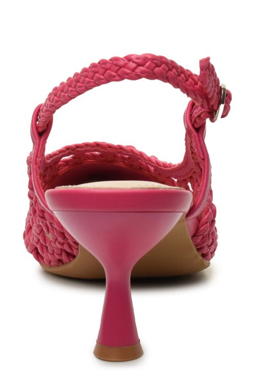 Nicole Miller Knotty Braided Slingback Pump In Pink