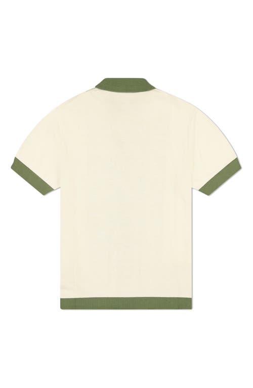 Wesc Short Sleeve Cotton Button-down Sweater In Multi