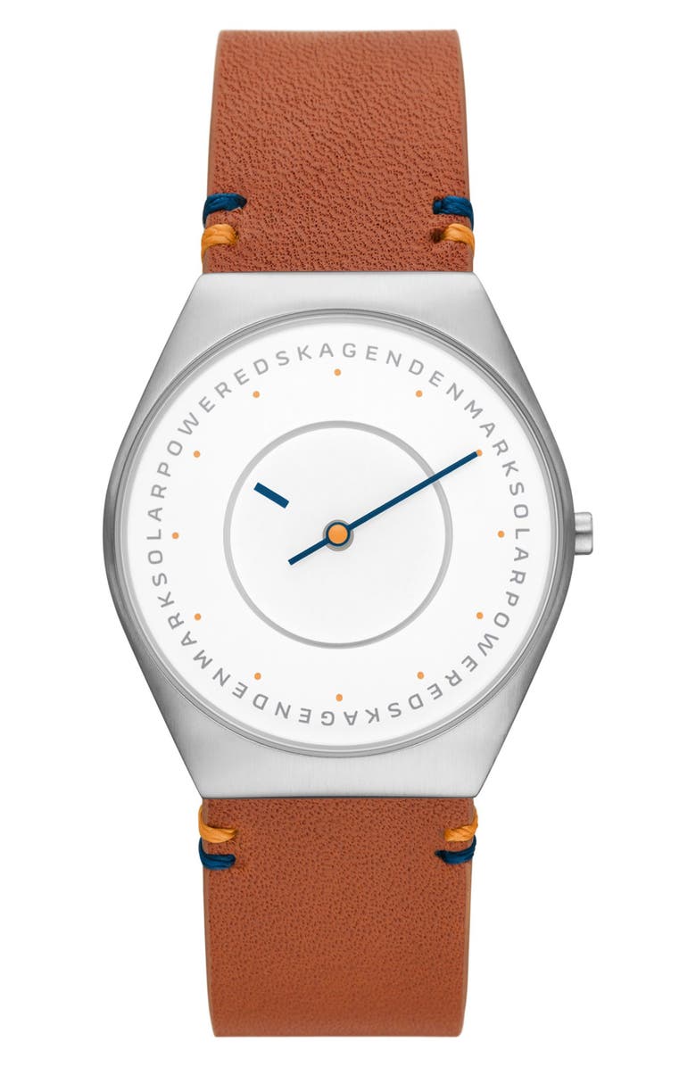 Skagen Grenen Solar Powered Mesh Strap Watch, 37mm, Main, color,