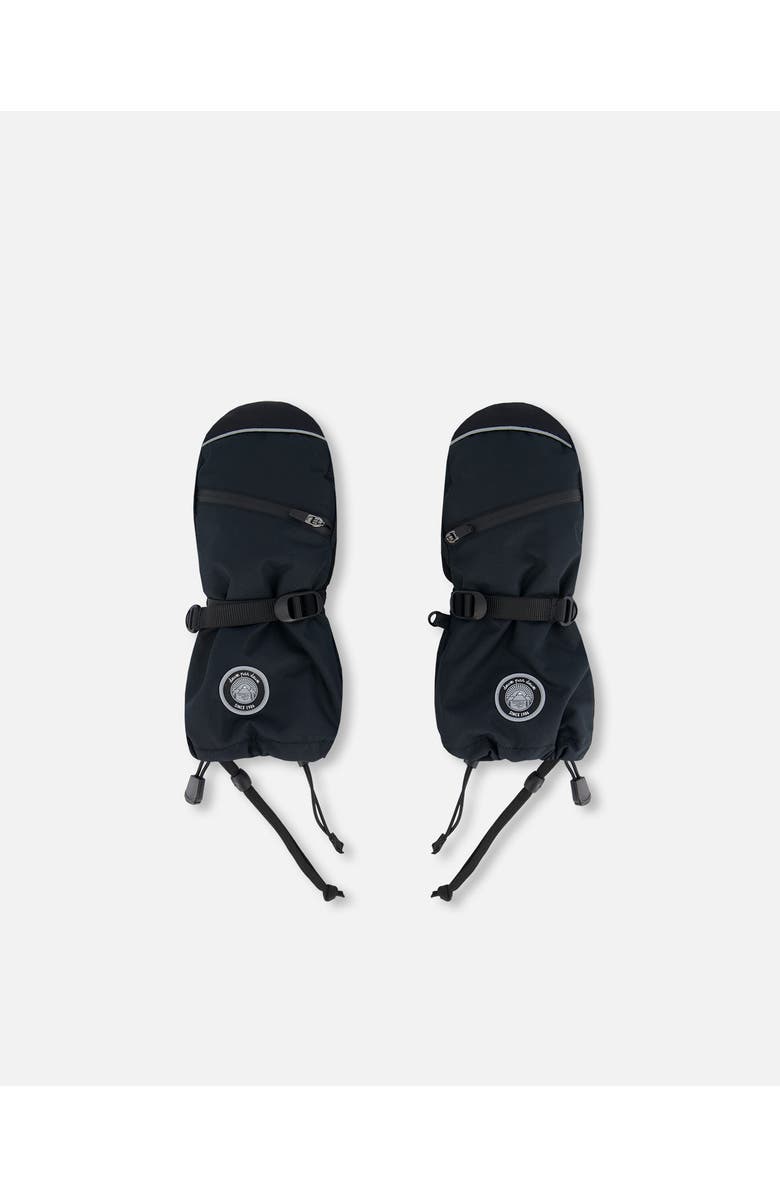 Deux par Deux Kids Unisex Technical Mittens Black, Main, color, Anthracite