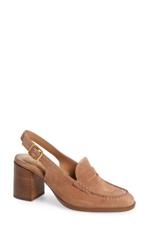 Gemma Suede Loafer Pump (Women)
