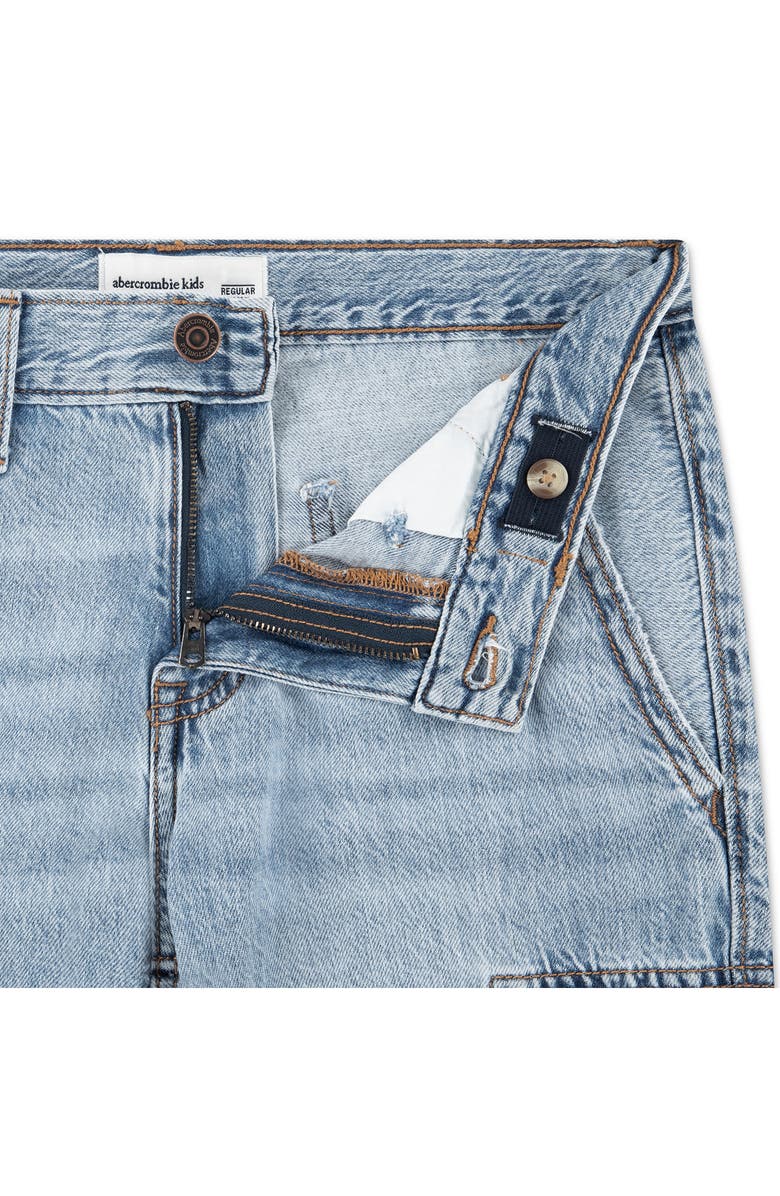 abercrombie kids Kids' Baggy Cargo Jeans, Alternate, color, Goat
