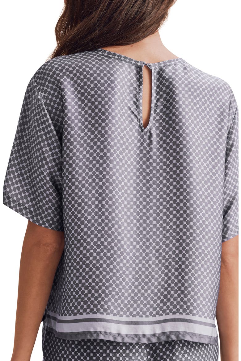 Violet Satin Top, Alternate, color, ASH NAVY BLUE/ MIST