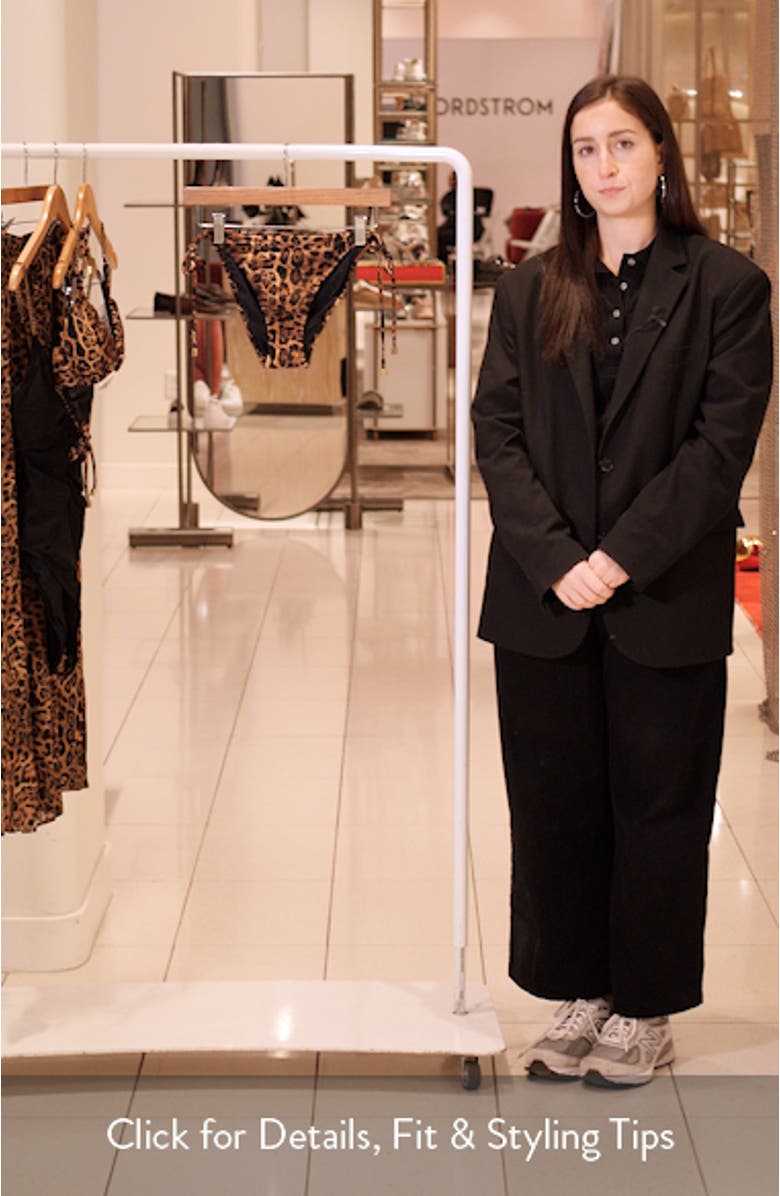 Britt Leopard Side Tie Bikini Bottoms, sales video thumbnail