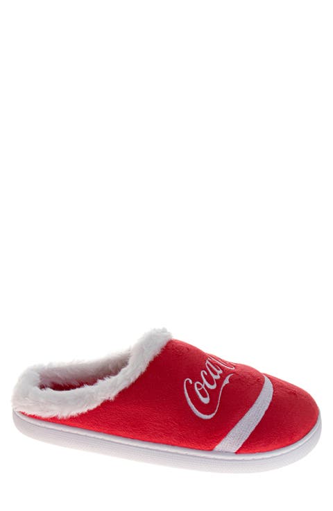 Coca-Cola® Faux Fur Trim Slipper (Men)