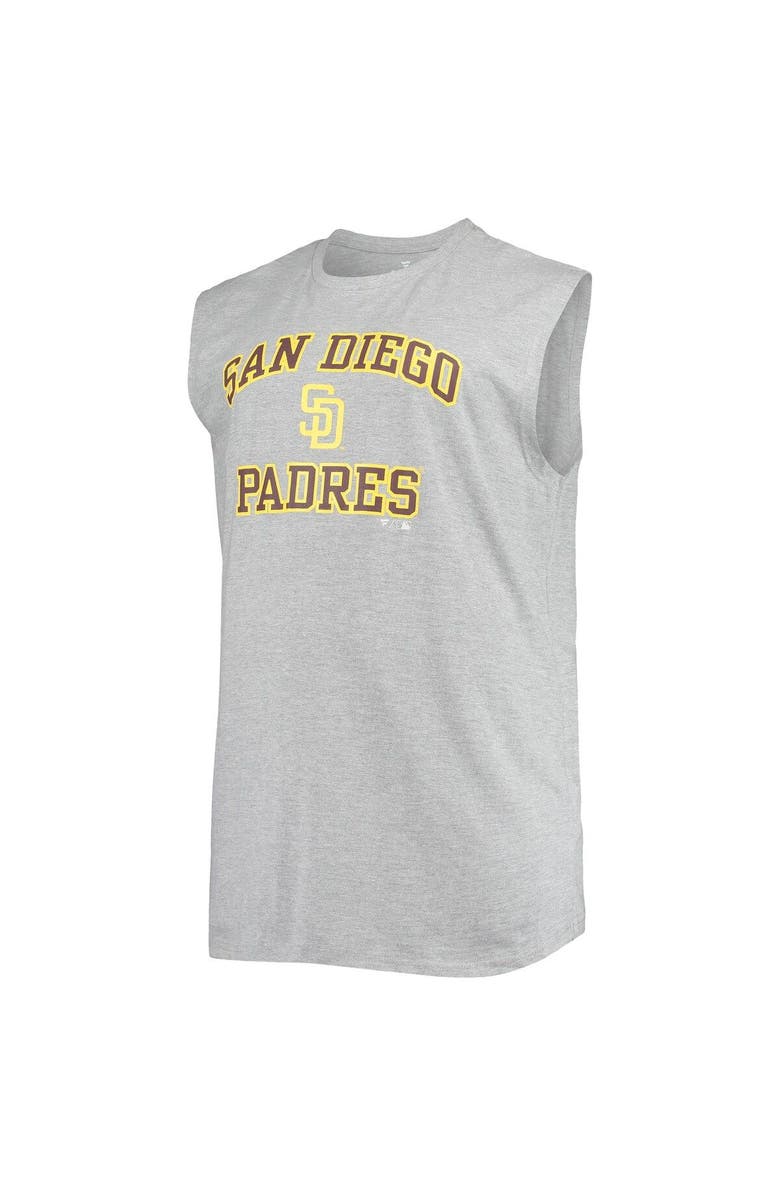 PROFILE Men's Fernando Tatis Jr. Heathered Gray San Diego Padres Big & Tall Muscle Tank Top, Alternate, color, 