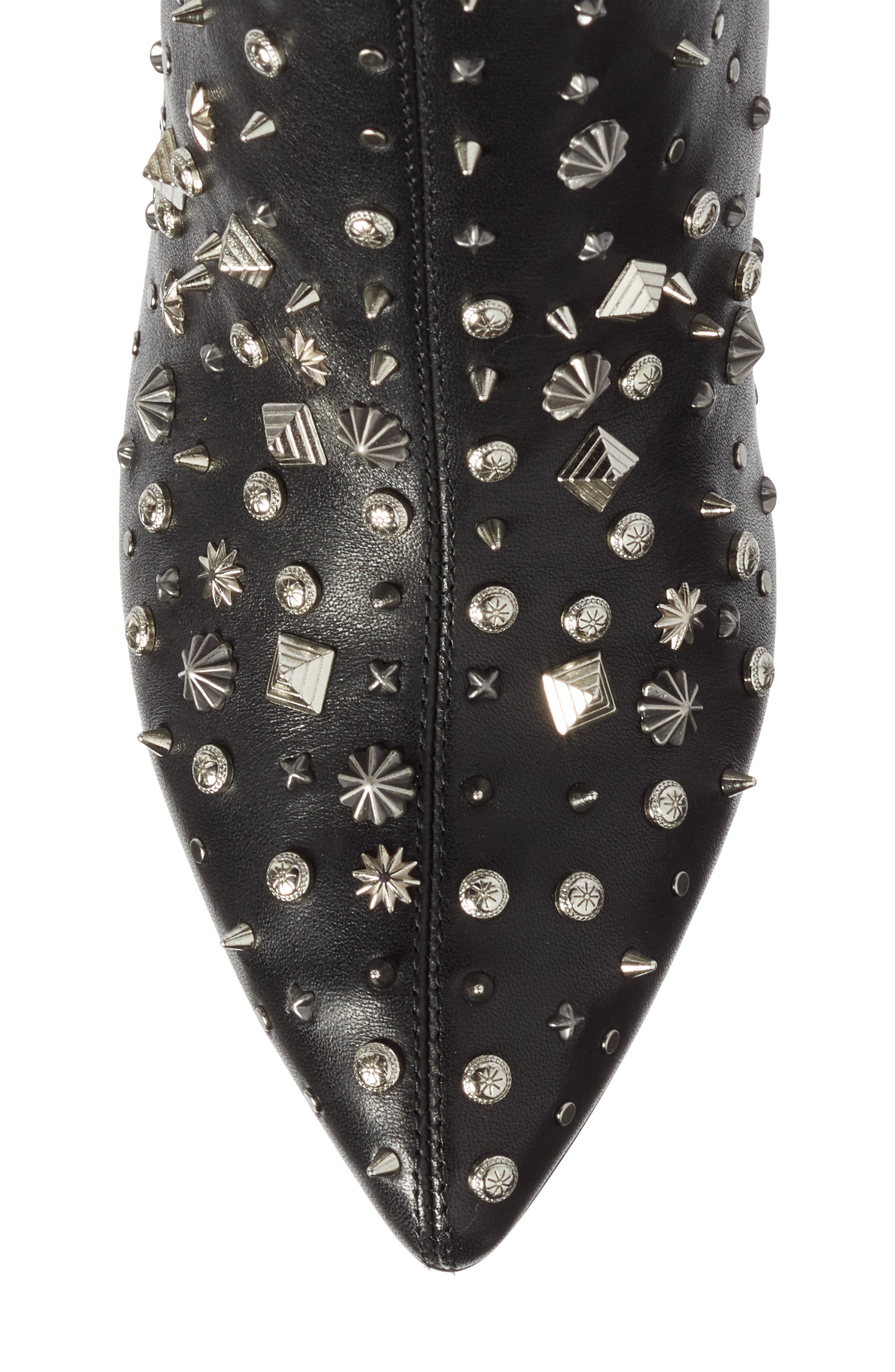 Hal Studded Bootie, Alternate, color, BLACK LEATHER
