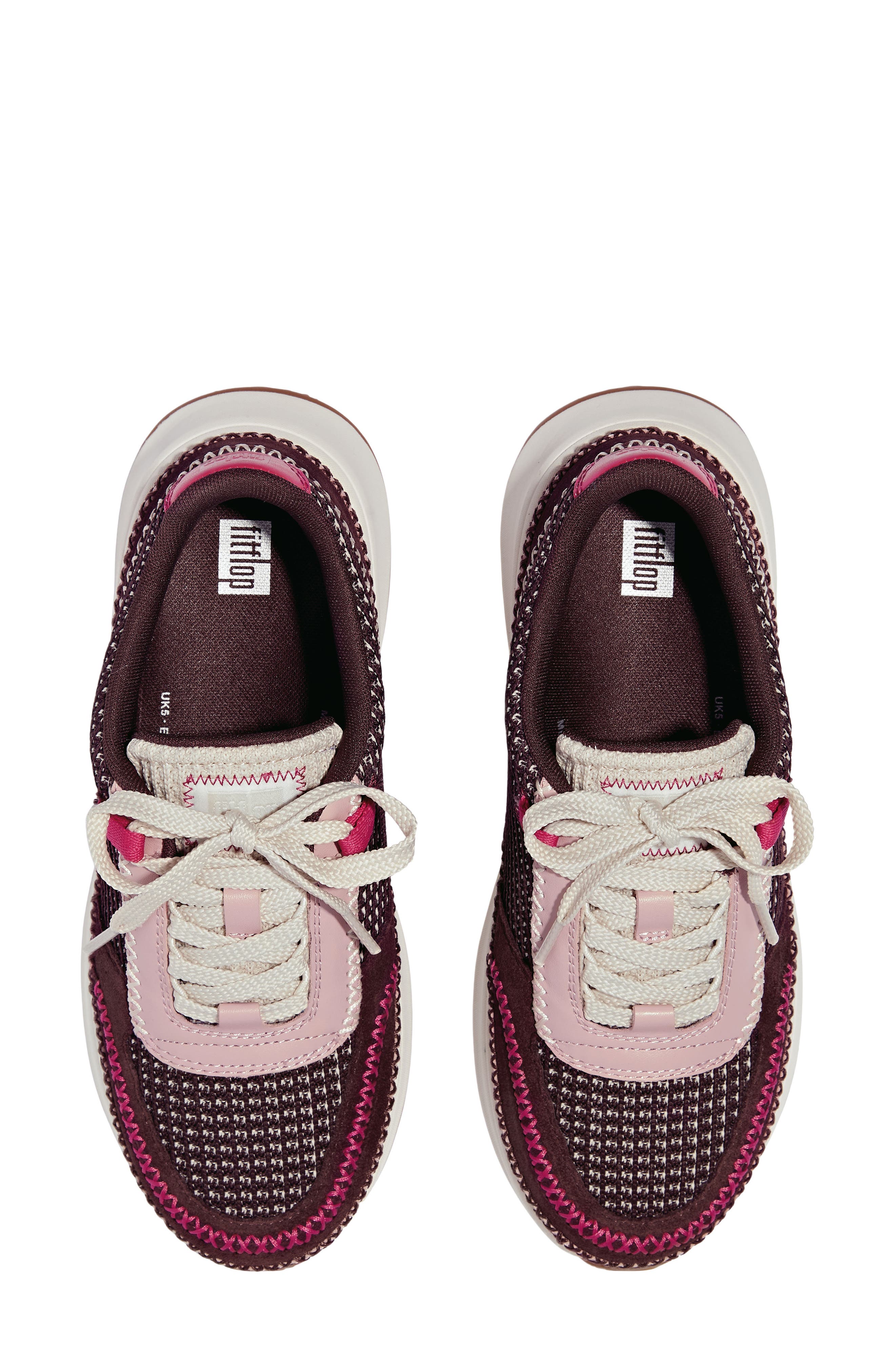 FitFlop F-Mode Knit Panel Platform Sneaker, Alternate, color, 