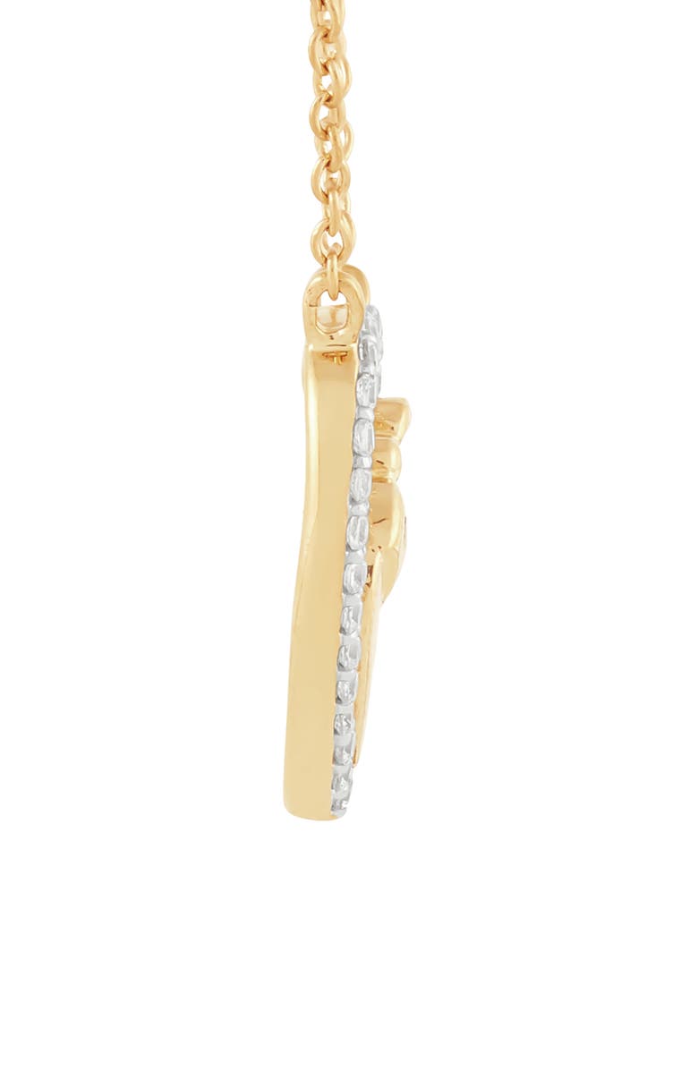 Frankie & Zoe 10K Gold Diamond Mother & Child Heart Pendant Necklace, Alternate, color, Yellow Gold