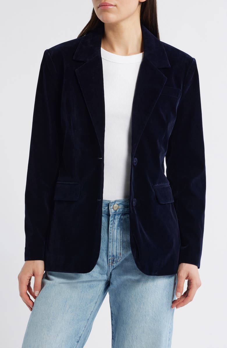 Rolla’s Marmont Velveteen Blazer, Main, color, Navy