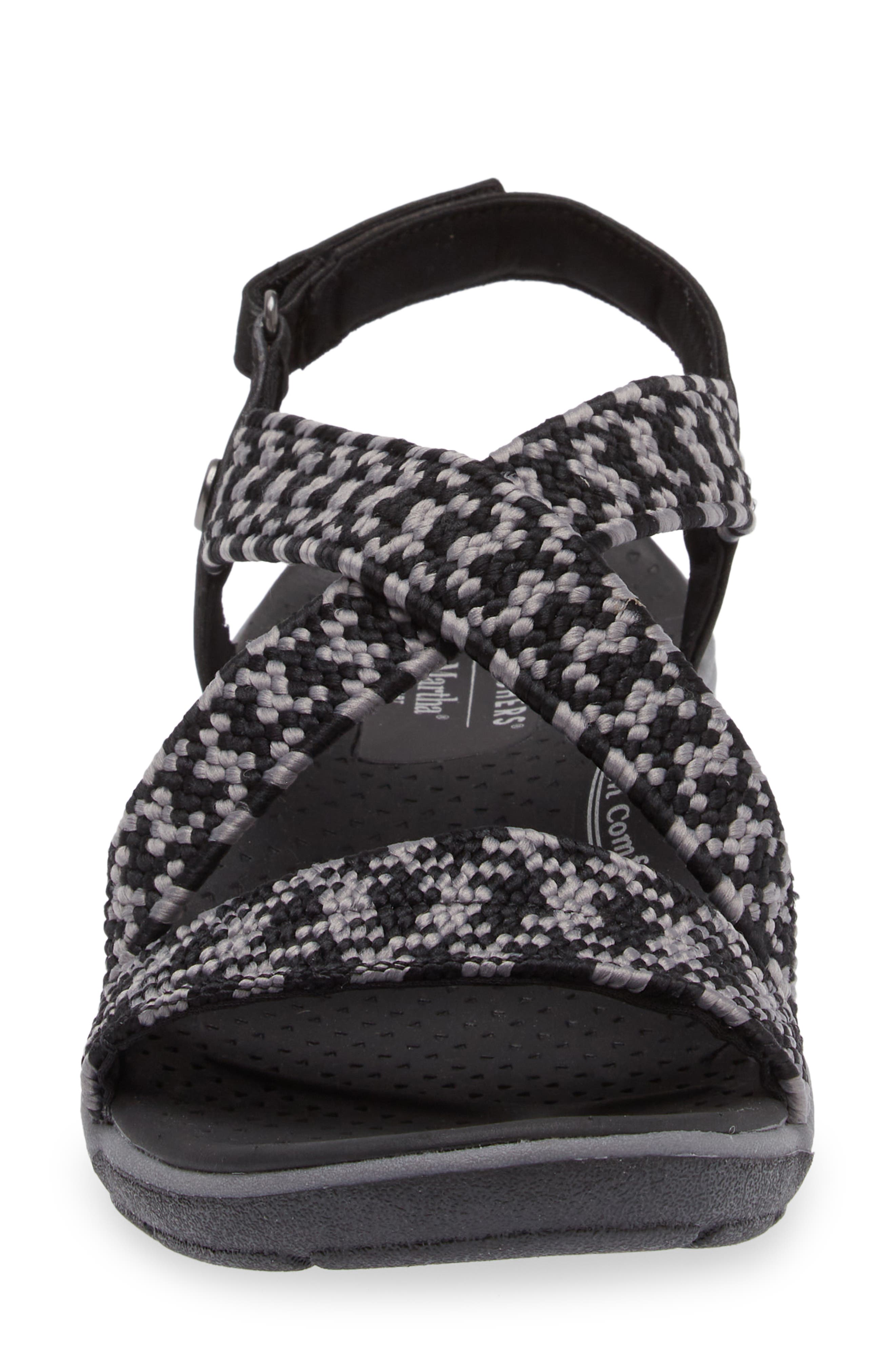 x Martha Stewart Reggae Cup Coastal Trail Sandal, Alternate, color, BLACK/ CHARCOAL