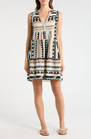 Elan Babydoll Cover-Up Minidress