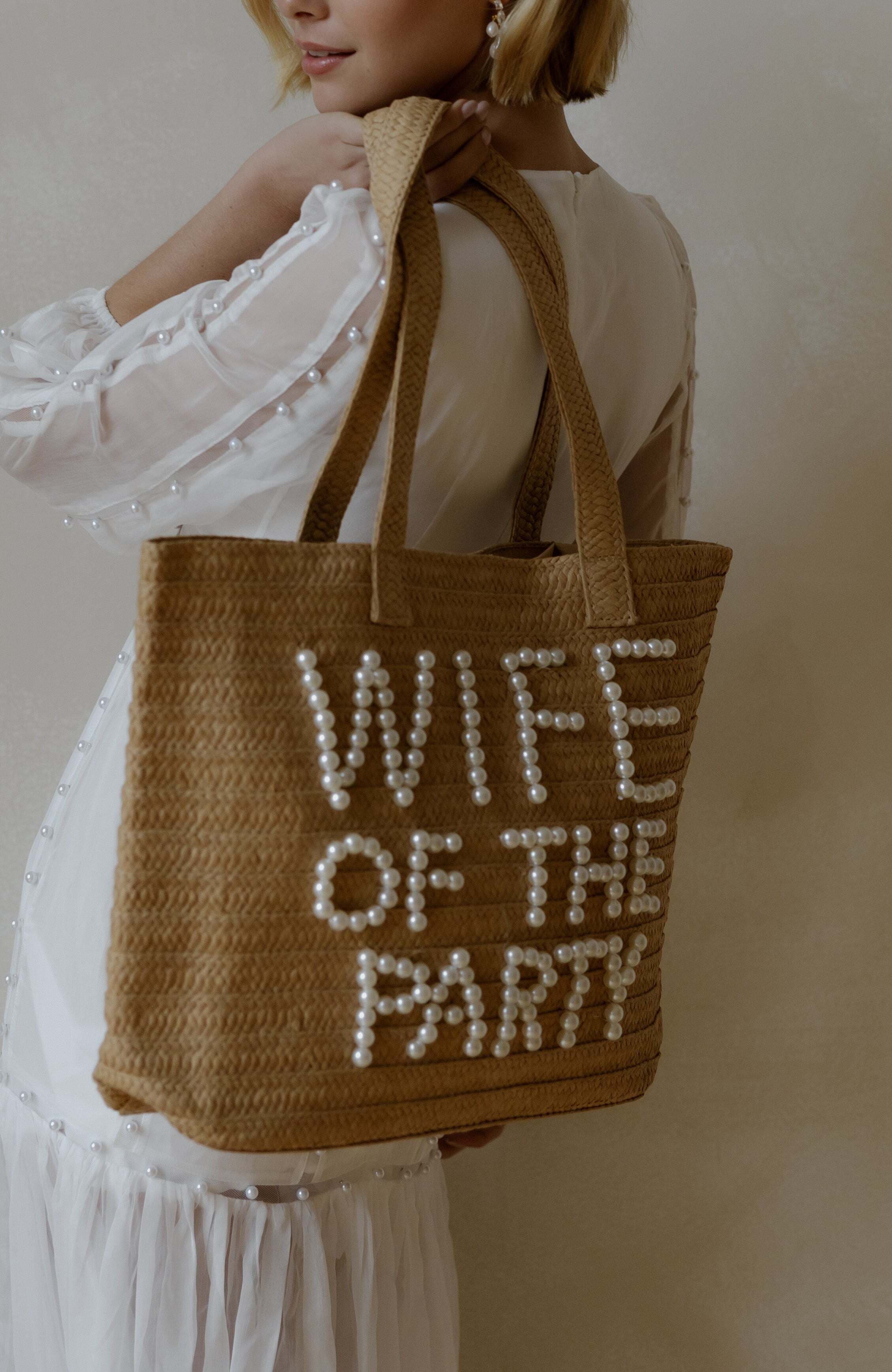 Untamed Petals Bach Party Pearl Tote, Alternate, color, Natural